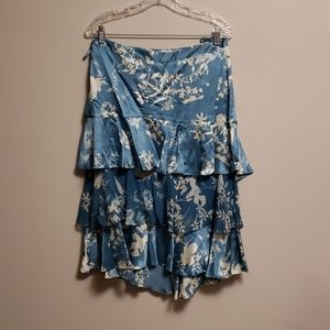 Banana Republic Blue Flower Skirt